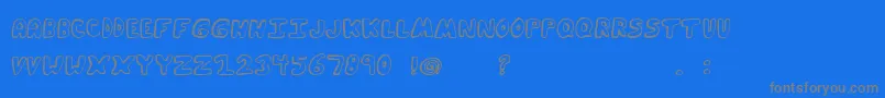 Police FunkyMuskratRegular – polices grises sur fond bleu