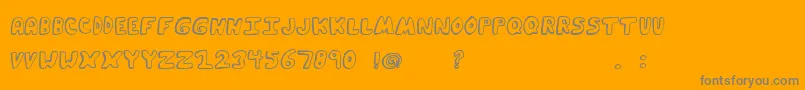 Police FunkyMuskratRegular – polices grises sur fond orange