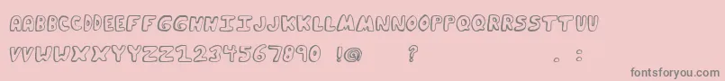 FunkyMuskratRegular Font – Gray Fonts on Pink Background