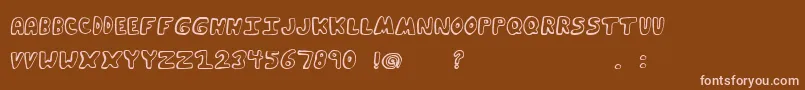 FunkyMuskratRegular Font – Pink Fonts on Brown Background