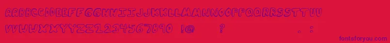 FunkyMuskratRegular Font – Purple Fonts on Red Background