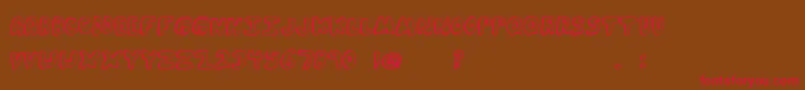 FunkyMuskratRegular Font – Red Fonts on Brown Background