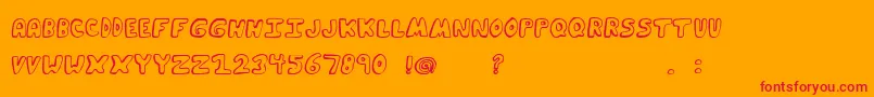 FunkyMuskratRegular Font – Red Fonts on Orange Background