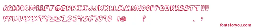 FunkyMuskratRegular-Schriftart – Rote Schriften auf weißem Hintergrund