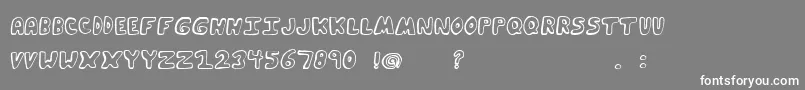 FunkyMuskratRegular-Schriftart – Weiße Schriften auf grauem Hintergrund