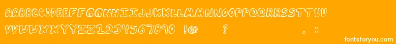 FunkyMuskratRegular Font – White Fonts on Orange Background