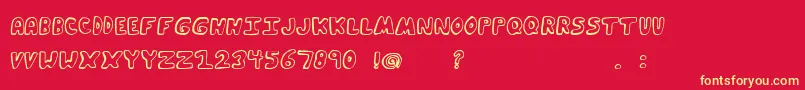 FunkyMuskratRegular Font – Yellow Fonts on Red Background