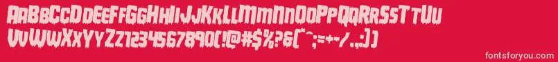 Deathbloodrotate2 Font – Pink Fonts on Red Background