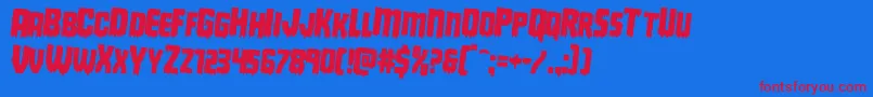 Deathbloodrotate2 Font – Red Fonts on Blue Background