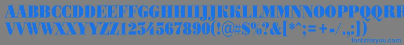 フォントBodoni3 – 灰色の背景に青い文字