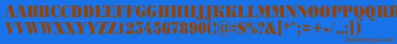 fuente Bodoni3 – Fuentes Marrones Sobre Fondo Azul