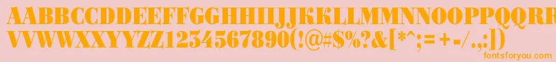 Bodoni3 Font – Orange Fonts on Pink Background