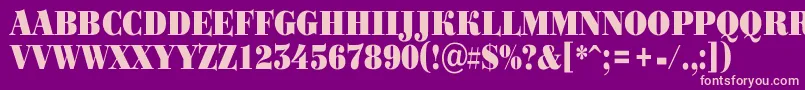 Bodoni3 Font – Pink Fonts on Purple Background