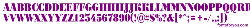 Czcionka Bodoni3 – fioletowe czcionki
