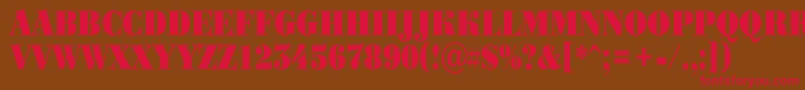Шрифт Bodoni3 – красные шрифты на коричневом фоне
