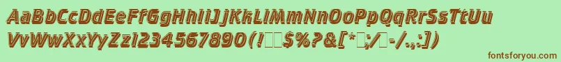 fuente CrilleeItalicInlineShadLetPlain.1.0 – Fuentes Marrones Sobre Fondo Verde