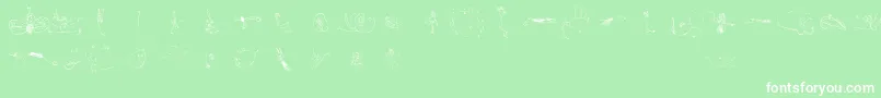 Julidoodles3yrsBig Font – White Fonts on Green Background