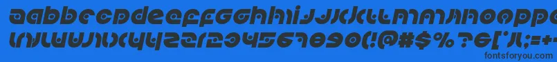 Kovacsspotital Font – Black Fonts on Blue Background