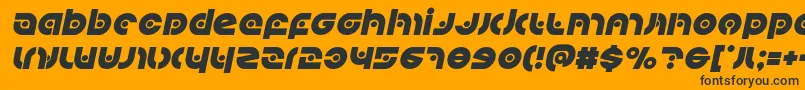 Шрифт Kovacsspotital – чёрные шрифты на оранжевом фоне