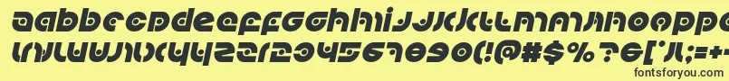 Kovacsspotital Font – Black Fonts on Yellow Background