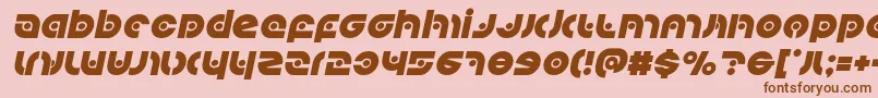 フォントKovacsspotital – ピンクの背景に茶色のフォント