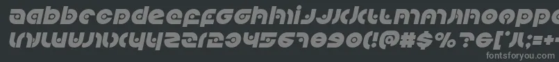 フォントKovacsspotital – 黒い背景に灰色の文字