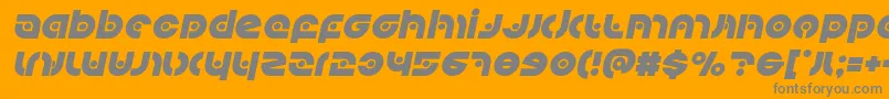 Kovacsspotital-fontti – harmaat kirjasimet oranssilla taustalla