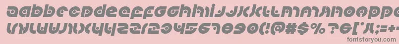 Kovacsspotital-Schriftart – Graue Schriften auf rosa Hintergrund