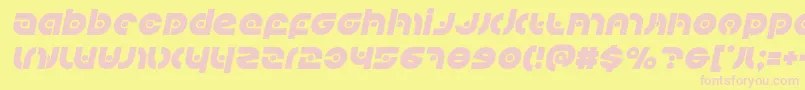 Шрифт Kovacsspotital – розовые шрифты на жёлтом фоне
