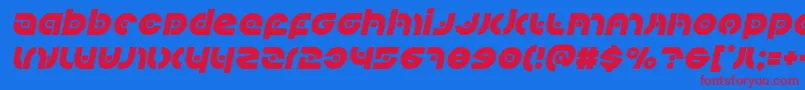 Kovacsspotital Font – Red Fonts on Blue Background