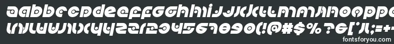 Kovacsspotital-fontti – valkoiset fontit mustalla taustalla
