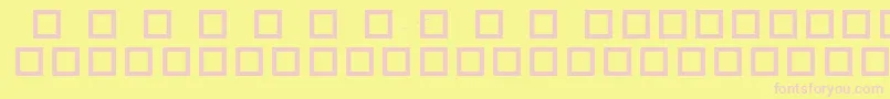 Robotcrisis-fontti – vaaleanpunaiset fontit keltaisella taustalla