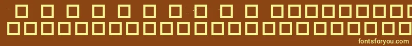 Robotcrisis-fontti – keltaiset fontit ruskealla taustalla