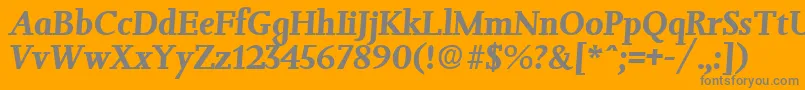 JessicaBoldita-Schriftart – Graue Schriften auf orangefarbenem Hintergrund