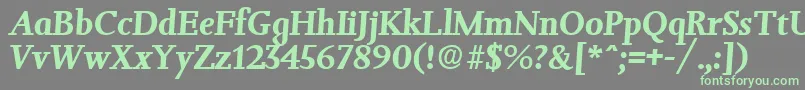 JessicaBoldita Font – Green Fonts on Gray Background