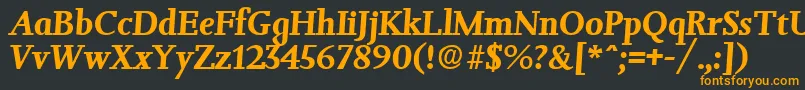 JessicaBoldita Font – Orange Fonts on Black Background