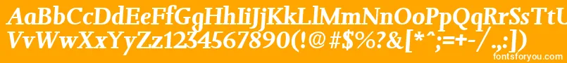 JessicaBoldita-Schriftart – Weiße Schriften auf orangefarbenem Hintergrund