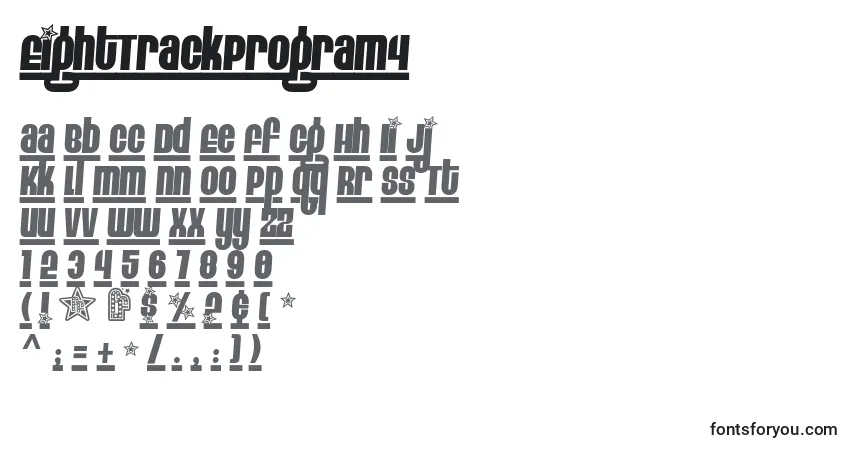 EightTrackProgram4-fontti – aakkoset, numerot, erikoismerkit