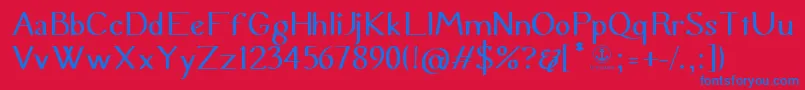 UraniaSemiSerif Font – Blue Fonts on Red Background