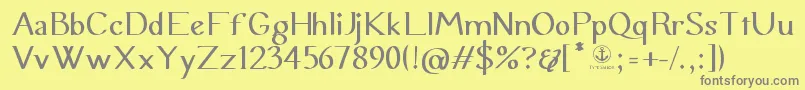 UraniaSemiSerif Font – Gray Fonts on Yellow Background