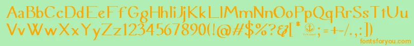 UraniaSemiSerif Font – Orange Fonts on Green Background