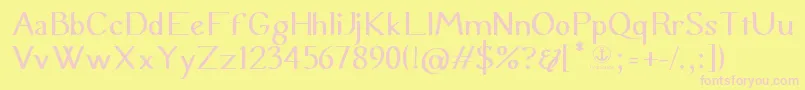 UraniaSemiSerif Font – Pink Fonts on Yellow Background