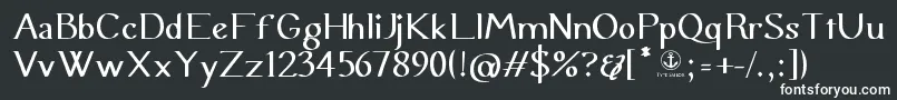 フォントUraniaSemiSerif – 白い文字