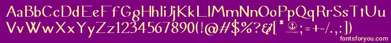 UraniaSemiSerif Font – Yellow Fonts on Purple Background