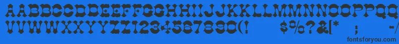 CottonwoodSemibold Font – Black Fonts on Blue Background