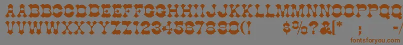 CottonwoodSemibold-Schriftart – Braune Schriften auf grauem Hintergrund