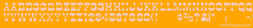 CottonwoodSemibold Font – Pink Fonts on Orange Background
