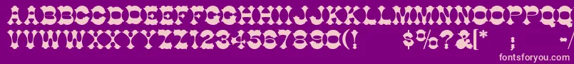 CottonwoodSemibold-Schriftart – Rosa Schriften auf violettem Hintergrund