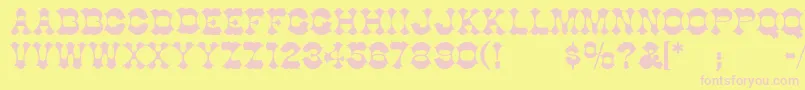 CottonwoodSemibold Font – Pink Fonts on Yellow Background