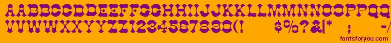 CottonwoodSemibold Font – Purple Fonts on Orange Background